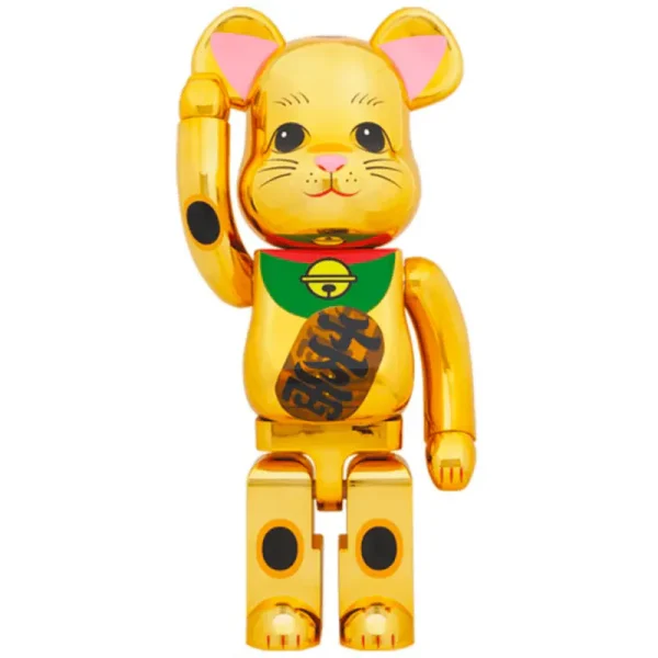 招き猫 招財貓 金メッキ 発光 1000％ BE@RBRICK