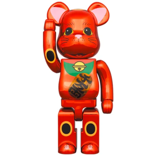 招き猫 招財貓 梅金メッキ 発光 400％ BE@RBRICK