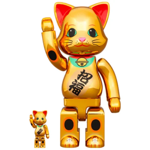 招き猫 招福 金メッキ 100％ & 400％ NY@BRICK