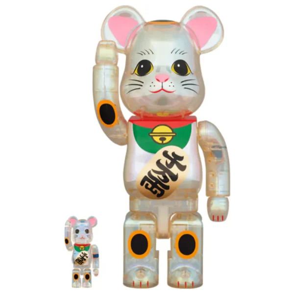 00359.webp 招き猫 招財貓 透明メッキ 100% & 400% / 1000% BE@RBRICK