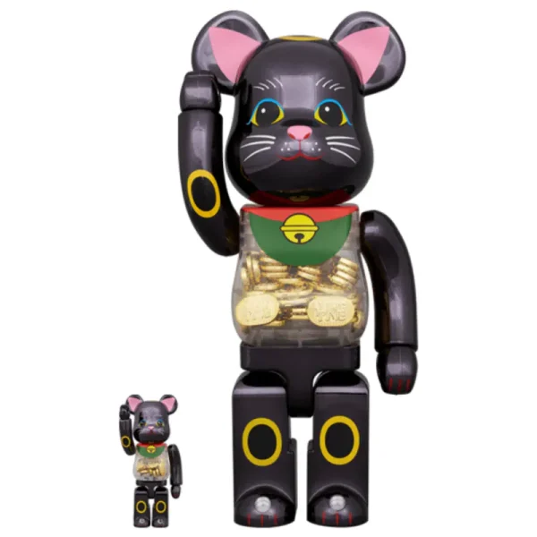 招き猫 招財貓 小判 千万両 黒メッキ 100％ & 400％ / 1000% BE@RBRICK